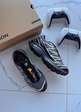Salomon xt-6 grey soft ground black gore-tex 6