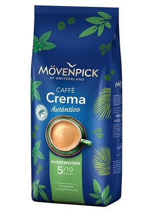 Movenpick crema el autentico 1 kg кава в зернах