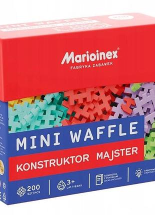 Мarioinex mini вафлі конструктор майстер 200 елементів цеглинки вафлі
