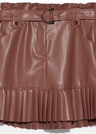 Спідниця з еко шкіри від zara