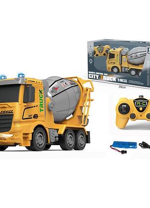 Бетономішалка gd2021-6 радіок,акум.1:16,звук,світло,рухомі деталі гум.колеса,usbзар.кор.39-17,5-12см