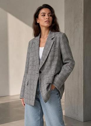 Оверсайз піджак h&m в клітинку, 40 % віскози