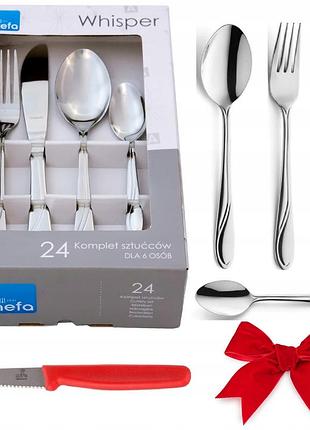 Amefa 48 шт. нержавіючі столові прибори 1405 whisper 2 шт. 24 сервіз комплект на 12 осіб