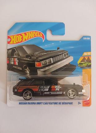 Колекційна моделька для хлопчика hot wheels nissan maxima drift car чорний
