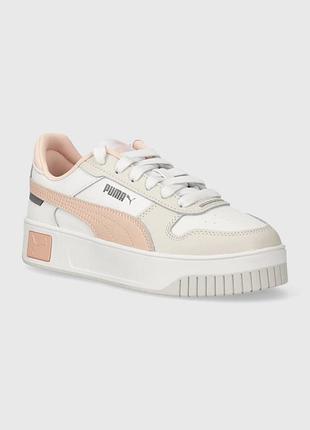 Кросівки жіночі puma carina street jr білі з рожевим