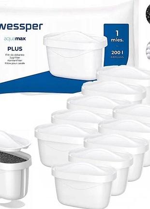10 шт. фільтр wessper aquamax plus aqua max plus для води до глека brita dafi