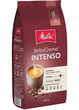 Кава в зернах melitta bellacrema intenso 1кг | 80% арабіка | +