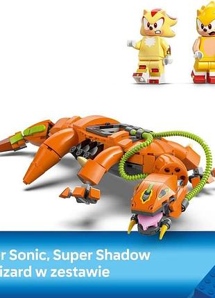 Lego sonic the hedgehog super shadow проти biolizard іграшка для дитини з 3 персонажами та смарагдом хаосу набір для 9 років 6