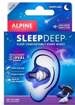 Захисники слуху alpine sleep deep m/l білі затички для сну 111.21.158