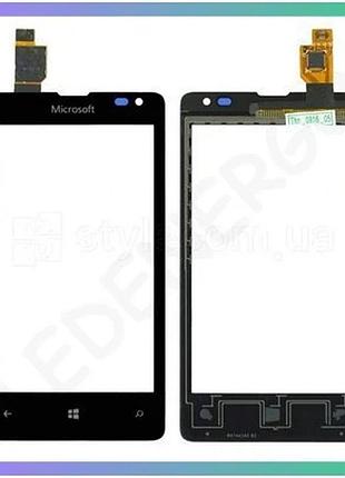 Тачскрин для nokia lumia 435 черный сенсор high quality экран для смартфона sku_stcom_2702133400006 sku_2702133400006