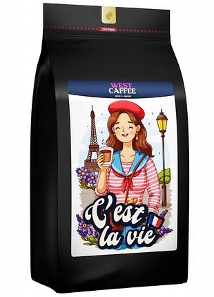 Кава в зернах cest la vie 1kg arabica шт. robusta французький бленд