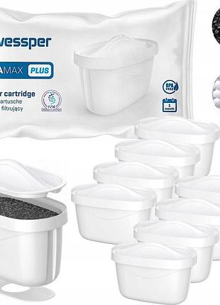 8x фільтр wessper aquamax plus aqua max plus для води до глечика brita dafi