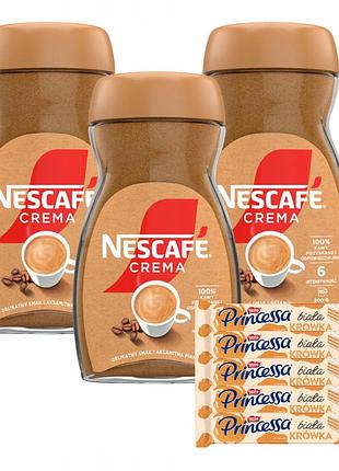 Nescafe crema розчинна кава 3x200g