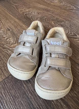 Кросівки barefoot koel 26 розмір 16,5 см denis metalic champagne