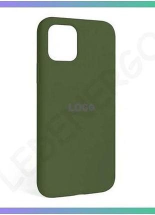Чехол full silicone case для apple iphone 12 12 pro зеленый силиконовый чехол-накладка с логотипом sku sku_stcom_2710000205692