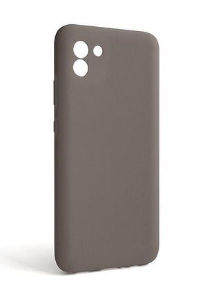 Чехол силиконовый для samsung galaxy a03/a035 2021 серый накладка без логотипа защитный чехол sku_stcom_2710000238515