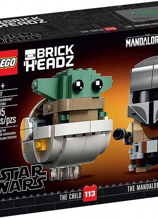Lego brick headz 75317 мандалорець та дитина