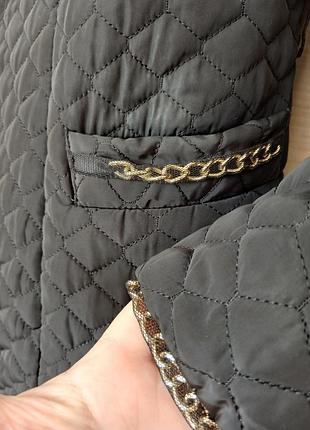 Пальто жіноче chanel стьобане чорне 5