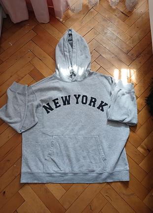 Серая худи new york h&amp;m