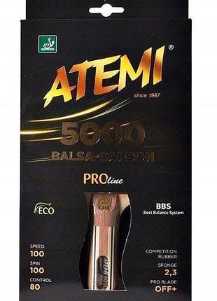 Ракетка для настільного тенісу atemi 5000 balsa carbon