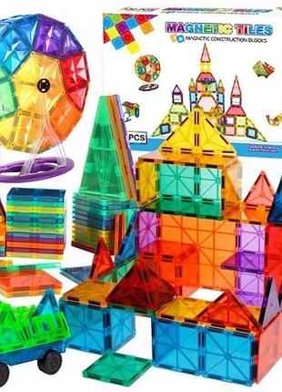 Магнітні конструкторські кубики 3d освітня головоломка 106 елементів для дітей 3d магнітні плитки 106ел