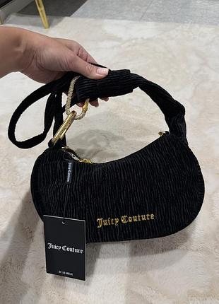 Сумка жіноча juicy couture чорна маленька текстильна