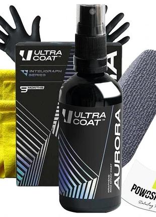 Набір з 5 продуктів ultracoat aurora inteligraph 100 мл керамічне покриття з графеном у спреї