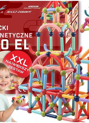 Великі магнітні конструкторські блоки 130 елементів magnetic tiles для дітей