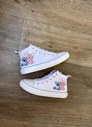 Високі текстильні кеди disney stitch (стіч та ангел) primark, розмір 35 (22.5 см)