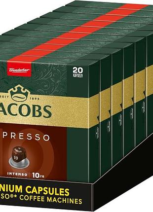 Jacobs espresso intenso інтенсивність 10 капсули кави еспресо 10 200 штук