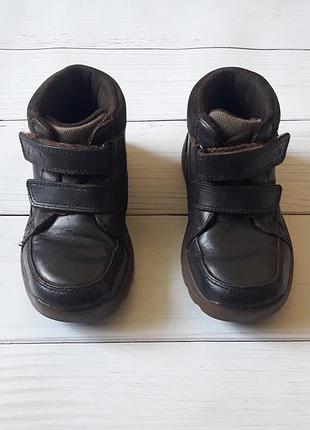 Демисезонные кожанные ботинки на мальчика clarks