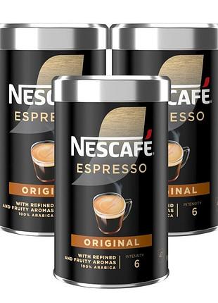 Розчинна кава nescafe espresso original 3x 95г
