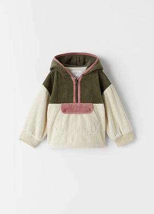 Куртка анорак вельвет zara дитяча 4-5 роки