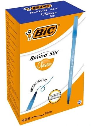 Набір 60 штук ручка bic round stick classic синя 60 штук