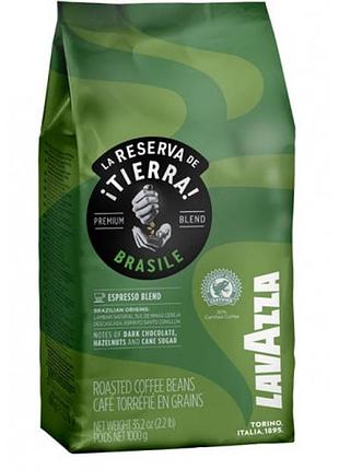 Lavazza tierra бразилія інтенсивна чорна кава в зернах 1кг