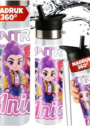 Термос-бутилка шкільний бідон для води для дитини huntrix kpop demon hunters
