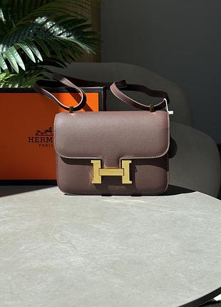 Сумка constance 23 epsom calf brown/gold 2