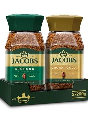 Розчинна кава jacobs kronung cronat gold