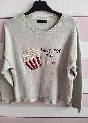 Свитер с принтом bershka 2