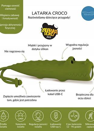"кролик та друзі" ліхтарик-крокодил croco 5