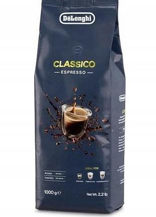 Кава в зернах de'longhi classico espresso arabica і robusta 1 кг