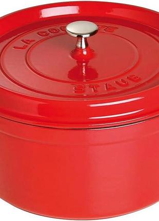 Staub чавунна жаровня/кокот кругла 28 см 6,7 л вишневий