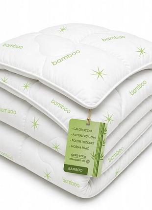 Ковдра антиалергійна bamboo 220x200 з бамбуком всесезонна м'яка легка