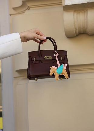 Сумка birkin 20 brown/gold 4
