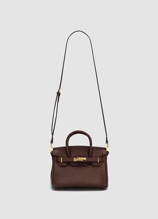Сумка birkin 20 brown/gold 9