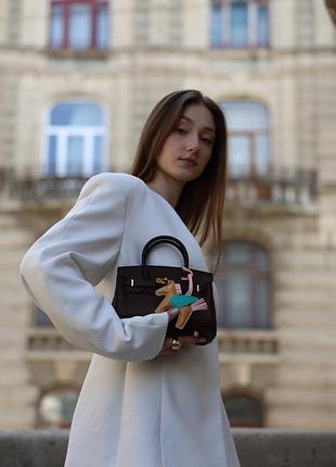Сумка birkin 20 brown/gold 2