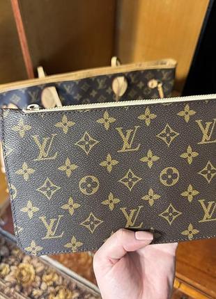 Шкіряна сумка  шопер жіноча louis vuitton monogram коричнева 2