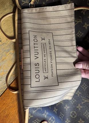 Шкіряна сумка  шопер жіноча louis vuitton monogram коричнева 3