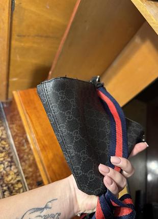 Сумка чоловіча gucci месенджер чорна 3