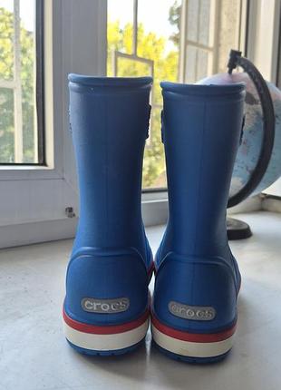 Черевики для дітей crocs crocband rain boots сині c11 2